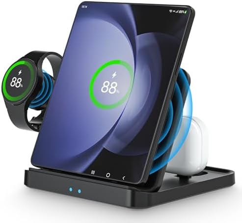 Station De Charge Sans Fil 3 En 1 - Chargeur à Induction Pour Plusieurs Appareils (Neuf)