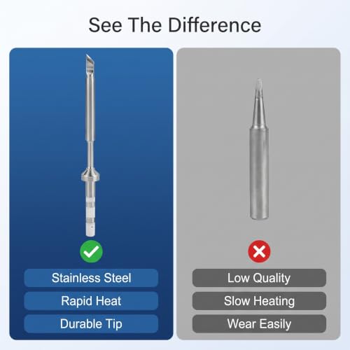 Image of Stainless Steel Replacement Soldering Iron Tips for TS100 Mini Solder Tips for Soldering Stations