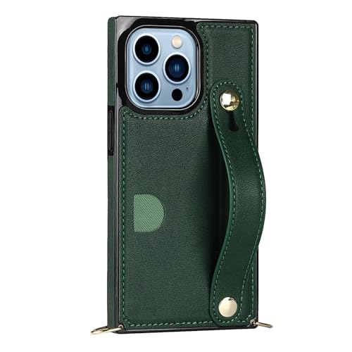 CCSmall Crossbody Case for Apple iPhone 15 Pro with Card Holder KB Green by CCSmall - Used condition - Image 5