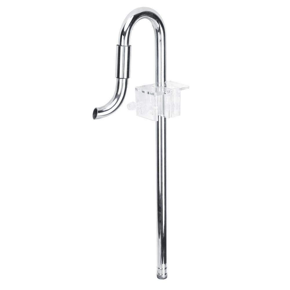 Tubo de Salida de Entrada, Exquisita Planta de Acuario de Acero Inoxidable Superficie de Salida de Entrada Tubo de Filtro de Espuma de película de Aceite con Soporte Fijo 1