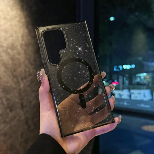 Coque de téléphone à paillettes Samsung S25 acrylique transparente rigide
