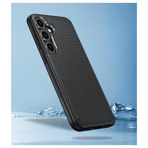 for Samsung Galaxy S25 Case Dual Layer Protective Lightweight Duty with Non Slip Textured Back Military Cell Phone Cover - Slim Rugged Durable Shockproof Protective Bumper Cases(Black)