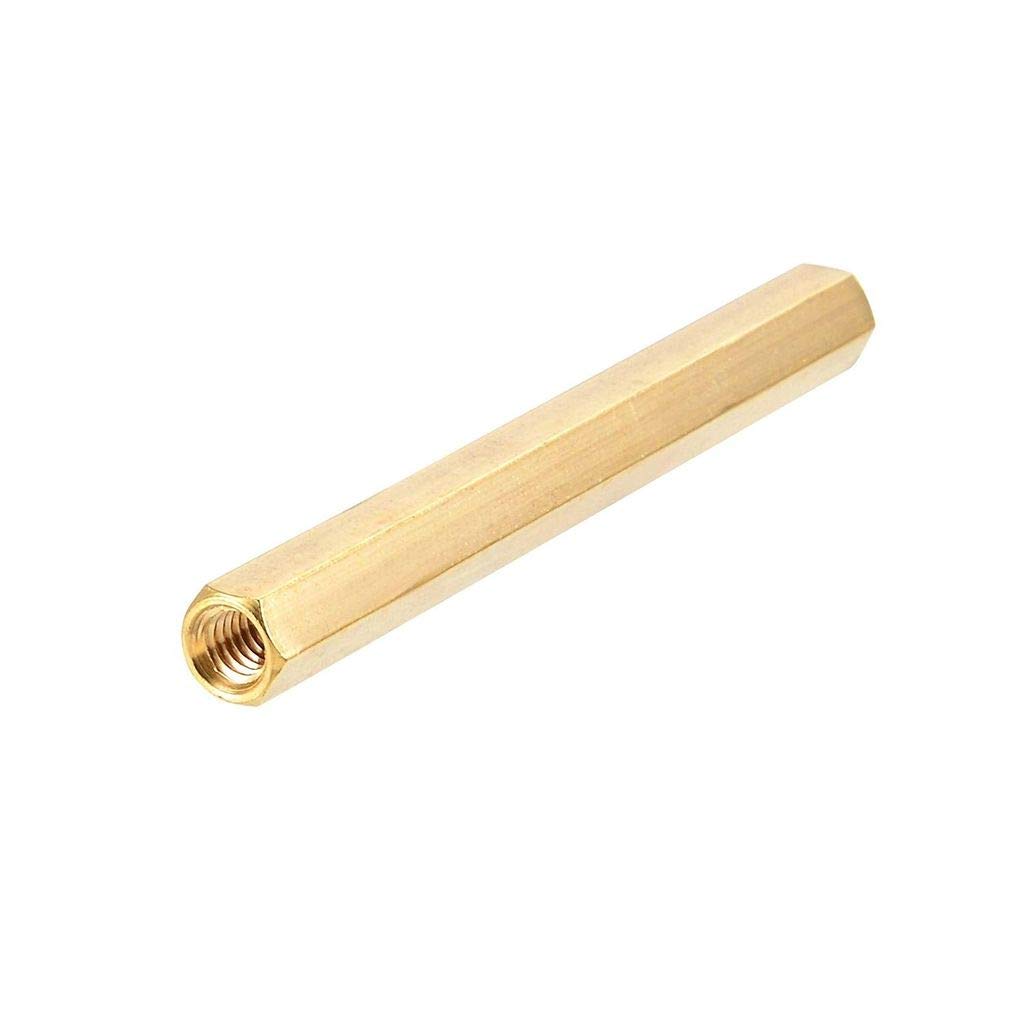 BahiCart M3 X 40mm Female to Female Brass Hex Threaded Pillar Standoff Spacer- 12 Pcs.-image-1