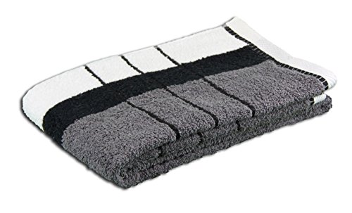 Gözze - Strandtücher, 100% Baumwolle, Berlin, Streifen, 70 x 140 cm - Anthrazit/Schwarz