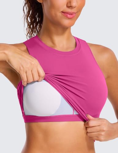 Image of Natural Feelings Nudi Sports Bras for Women Removable Padded Yoga Tank Tops Sleeveless Fitness Workout Crop Tops