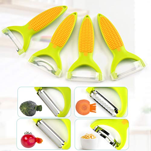 Hemoton 4 peças descascador de vegetais ralador de milho cortador de repolho descascador de salada