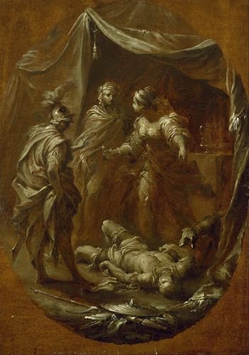 Cuadro Jael y Sísara de Francesco Monti, impresión artística de 60x90cm para el hogar