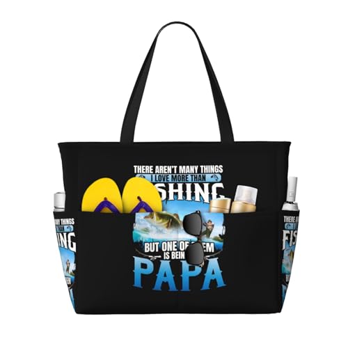 There Aren'T Many Things I Love More Than Fishing Large Capacity Waterproof Beach Travel Bag With Multiple Pockets - Sandproof Tote For Swimming & Camping