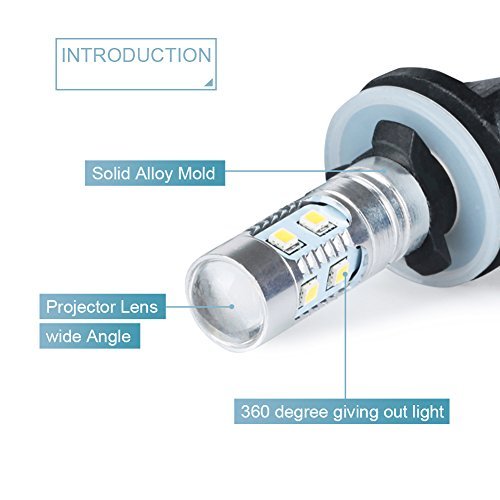 Hotsystem 881 H27W/2 Led Light Bulbs Extremely Bright For Fog Driving Drl Daytime Running Lights(White,2-Pack) #TOP1