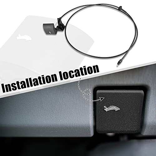 X Autohaux Front Hood Release Cable Handle Assembly For Jeep Grand Cherokee Wk 2005-2010 For Jeep Commander Xk 2006-2010 Replace 55394495Ab 55394495Ac #TOP1