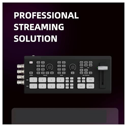 AMYSTY Duet 複数カメラ SDI/ライブ ストリーム ビデオ ミキサー スイッチャー、SD レコードおよび NDI HX をサポート の商品画像 2