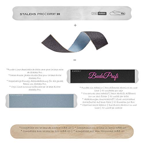 Staleks Exclusive Refill 50pcs Nail File SLEEVE Covers for Straight Base Metal Wood Acrylic Staleks Base - Image 2