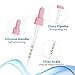 6Pcs Colorful Liquid Pipettes Droppers Glass Silicone 1ML Pipette with Graduated Dropper for Sodastream Bubly Bottle for Kids with Bulb Tip & Clean Brush for Soda Stream Dropper