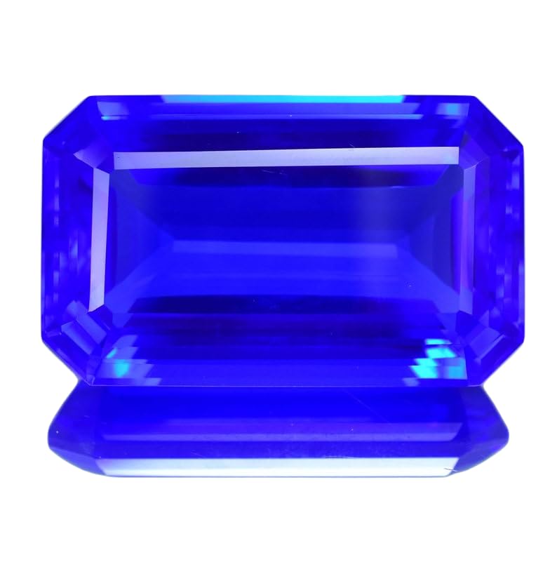 Tanzanite naturelle 44x26mm taille émeraude pour création bijoux DIY GH_NAT_13475