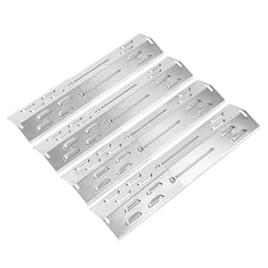 GFTIME Universal Brennerabdeckung 29 bis 43cm Flammenverteiler Grill Ersatzteile für Jamestown, Charbroil, Landmann, Enders, Taino, Burnhard, Barbecook, Proficook, 4 Stück