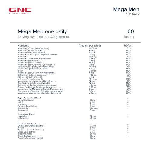 GNC Mega Men One Daily Multivitamin - Image 3 of 5
