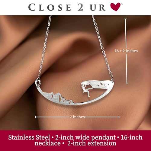 Stainless Steel Necklace | Pendant With Meaningful Message | Durable Handmade Jewelry Gift | Made in USA | Mountains, Hiking, Skiing, Camping, Climbing, Surfing, Swimming, Running, Biking2