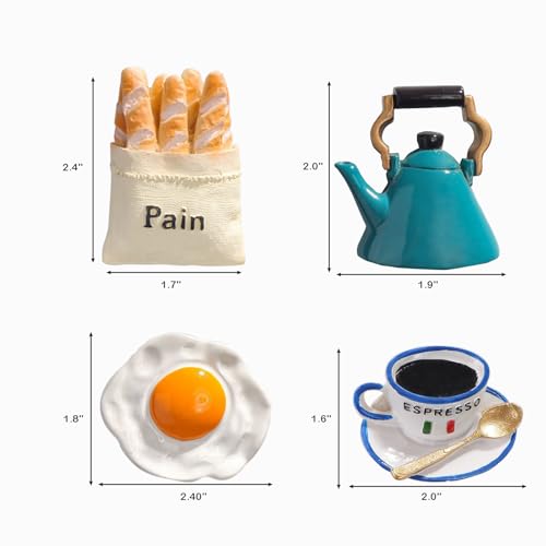 10 imanes decorativos de resina para refrigerador miniatura 4