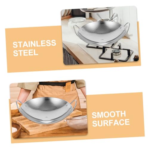 Wok de acero inoxidable IMIKEYA estructura panal  pequeño miniatura 4