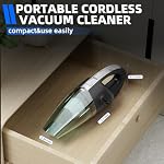 Worve Handheld Vacuum,Handheld Vacuum Cleaner, Cordless Rechargeable Lightweight Portable Mini Hand Vac with Powerful Cyclonic Suction for Wet Dry Car Pet Hair Home Use Black