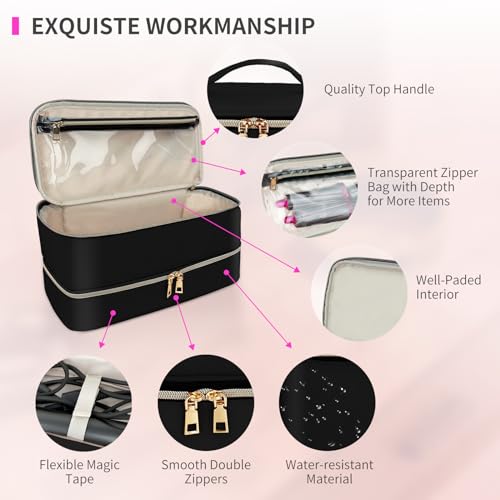 NENYX Estojo de viagem de camada dupla resistente à água para secador de cabelo/Shark Flexstyle/Dyso