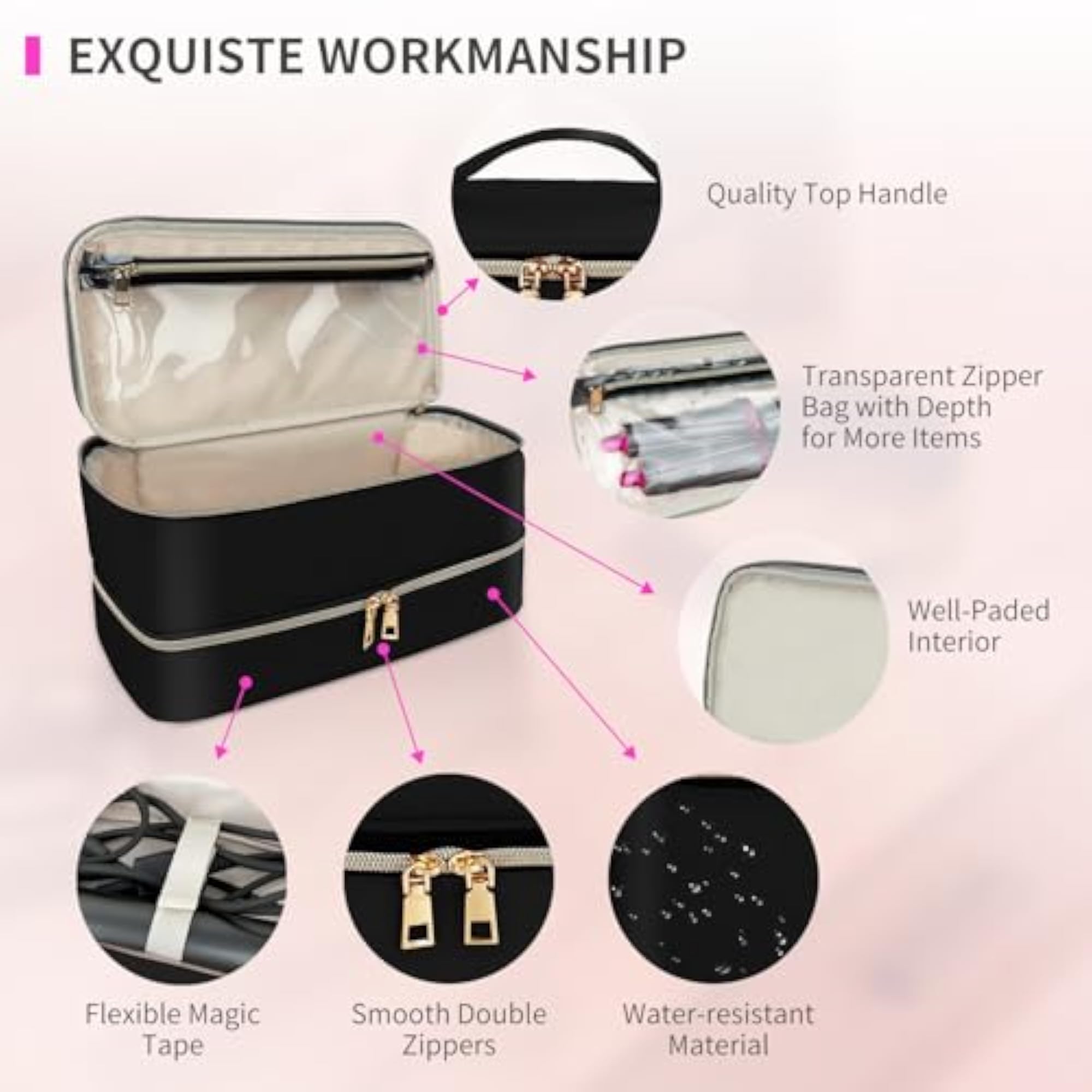 Double-Layer Water Resistant Travel Case for Hair Dryer