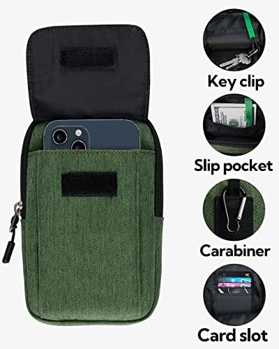 Waterfly Small Shoulder Crossbody Bag: Multifunctional Handbag Mobile Phone Bag Mini Belt Bag Bumbag Fanny Waist Pack EDC Pouch with Adjustable Strap & Carabiner for Men Women Ladies