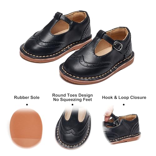 Image of Felix & Flora Toddler Little Girl Princess Dress Shoes-Mary Jane Flats for Girl Party School Shoes