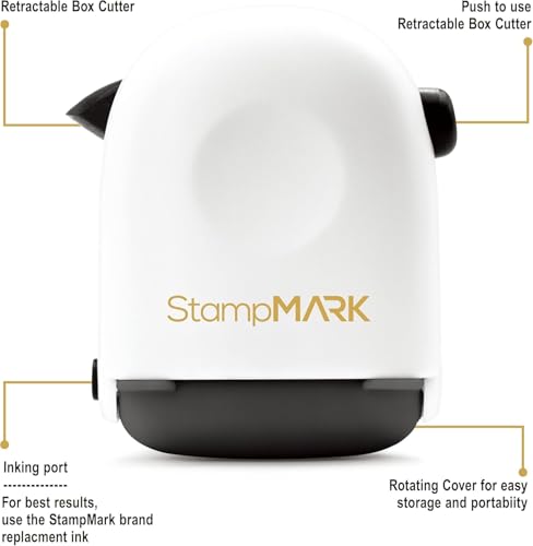 StampMark Identity Theft Protection - 2 Pack Super Roller Stamps with Two 5ml Refill Ink Bottles - Confidential Roller Stamp