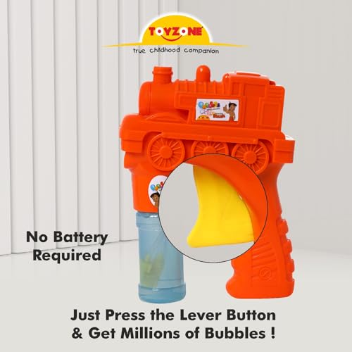 Image of Toyzone Chhota Bheem Engine Bubble Gun-Portable Bubble Maker | Bubble Machine | Outdoor & Indoor Activity Toy |Colorful Bubbles | Cool Bubble Toy for Girls & Boys
