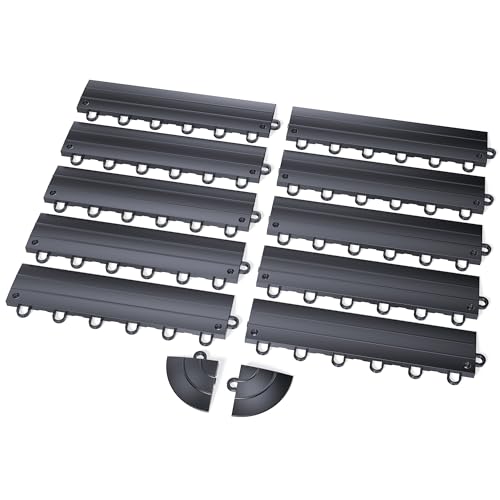 CAMMOO Garage Floor Transition Edge Kit, Female, Graphite Gray