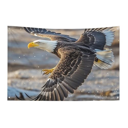 Drapeau de jardin aigle haut de gamme bannière de cour extérieure résistante