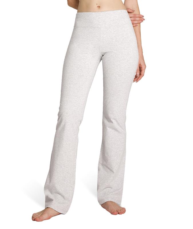 Houmous S-XXXL 29''31''33''35'' Inseam Women's Cotton Bootcut Pants Inner Pocket