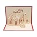Produktbild Fansi 3D-Grußkarte Jahr, Farbdruck, kreatives Weihnachts-Haus, Grußkarte, handgefertigt, Geschenk