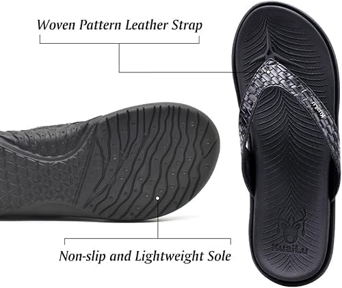 Womens Flip Flops Ladies Yoga Mat Comfortable Walking Thong Sandals With Plantar Fasciitis Arch Support Slip On Indoor Outdoor For Summer KuaiLu - Image 5