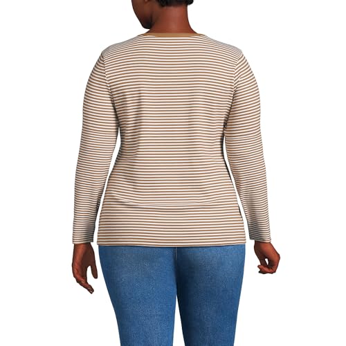 Image of Lands' End Women's Cotton Rib Knit T-Shirt