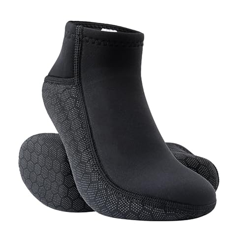 TINAYAUE Neoprene Diving Socks for Men Women 3MM Warm Scuba Dive Wetsuit Socks Swim Surf Snorkel Anti Slip Beach Foot Protection (Black, XX-Large)