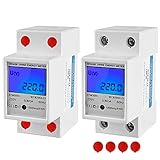 Riel DIN del medidor de CA: Montaje en riel DIN estándar de 35 mm, fácil de instalar, se puede colocar rápidamente en el riel DIN. Ambiente de trabajo: -25 55 ~ 55 grados Celsius, ≤95% RH. Distinto de cero después de un corte de energía, con memoria. Este producto no tiene función de reinicio.