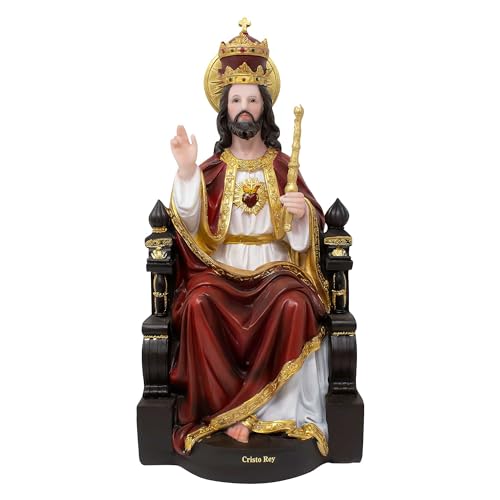 Estatua Cristo Rey de Resina 20x20x35 cm