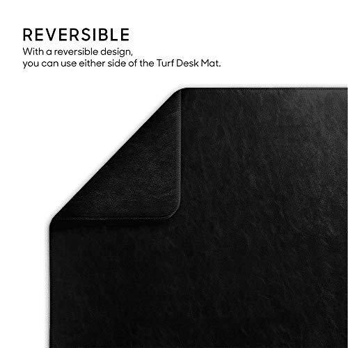 Image of DailyObjects Large Premium Vegan Leather Desk Mat |Anti-Skid|Anti-Slip|85*45cm|Reversible Desk spread Turf Desk /Laptop Mat for Work from Home /Office /Gaming-Extended mouse pad & keyboard desk pad-Black