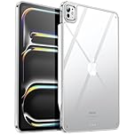 JETech Clear Case for iPad Pro 11-Inch M5/M4 2025/2024 (6th/5th Generation), Anti-Yellowing Transparent Shockproof Slim Tablet Back Cover with Hard PC Back and Soft TPU Bumper