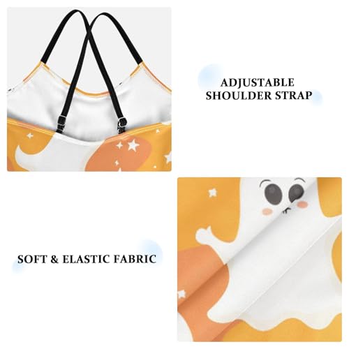 Cute Ghosts Halloween Girls One Piece Swimsuits Summer Quick Dry Beach Bathing Suit4