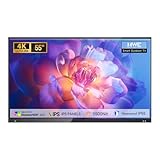 QIXZOCV MWE 55" Outdoor TV, Weatherproof Television, All-Weather Smart TV, 1500Nit Ultra-Bright 4K UHD, Voice Control, WebOS System, Perfect for Backyard, Poolside, Deck, RV & Outdoor Parties