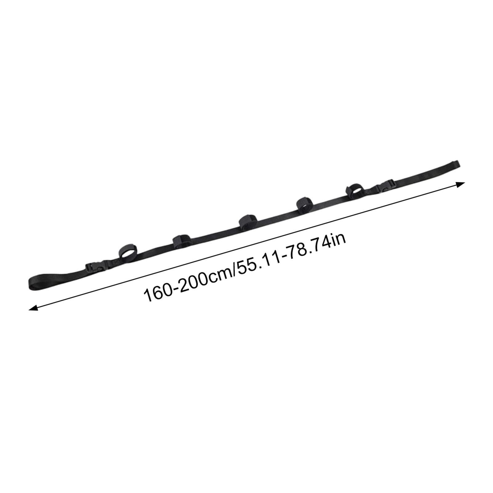 Pumuky Set di 2 Cinghie Porta canne da Pesca per Auto, Porta canne da Pesca Regolabile con Fibbia per Camion, Auto e SUV (Nero