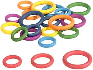 TickiT 73977 Rainbow Wooden Rings - Pack of 21