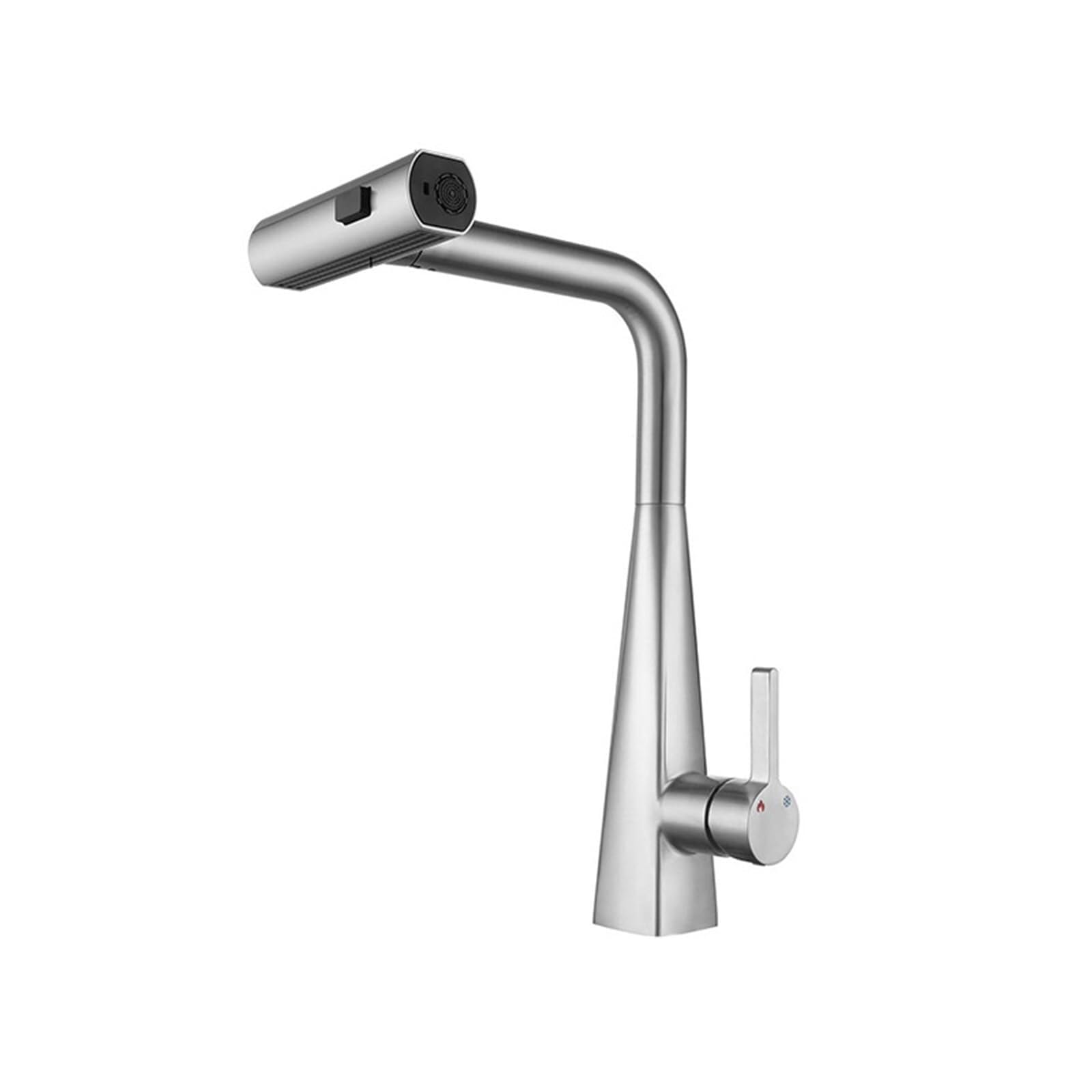 Robinet cuisine extractible inox brossé pour faciliter la vaisselle et préparer les repas