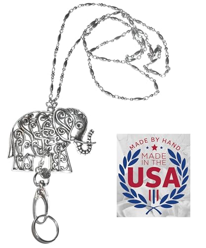 Hidden Hollow Beads Elephant Stainless Steel Strong Hand Made USA Women's 34