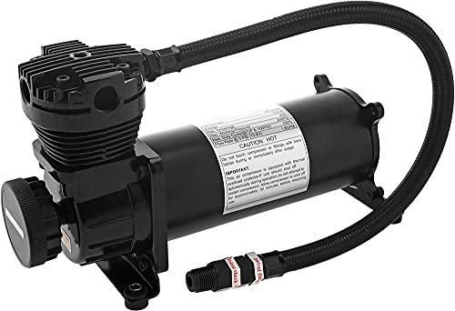 Vixen Air Suspension Kit for Truck/Car Bag/Air Ride/Spring. On Board System- 200psi Compressor, 5 Gallon Tank. For Boat Lift,Towing,Lowering,Leveling Bags,Onboard Train Horn,Semi/SUV VXO4852BF