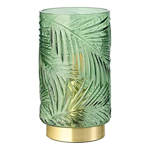 Modern Palm Tree Glass Table Lamp by Happy Homewares Cover