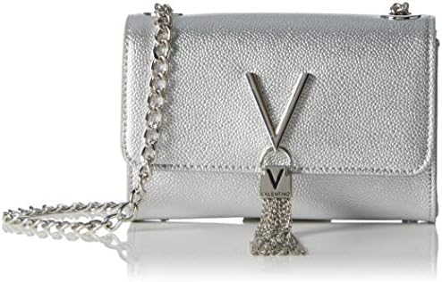VALENTINO Women's Divina Cross-Body Bag, ARGENTO,4x11.5x17 cm (W x H x L),VBS1R403G